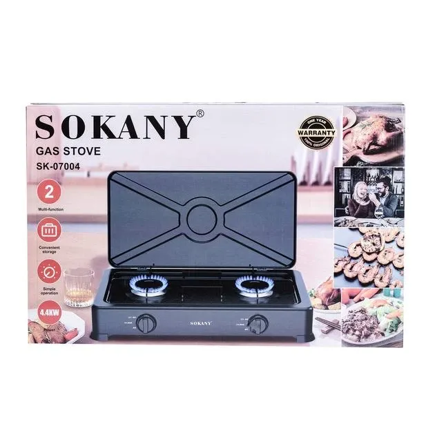Двухконфорочная газовая плита SK-07004 – компактная и мощная плита для дома, дачи и путешествий  4,4 кВт Одесса - изображение 1