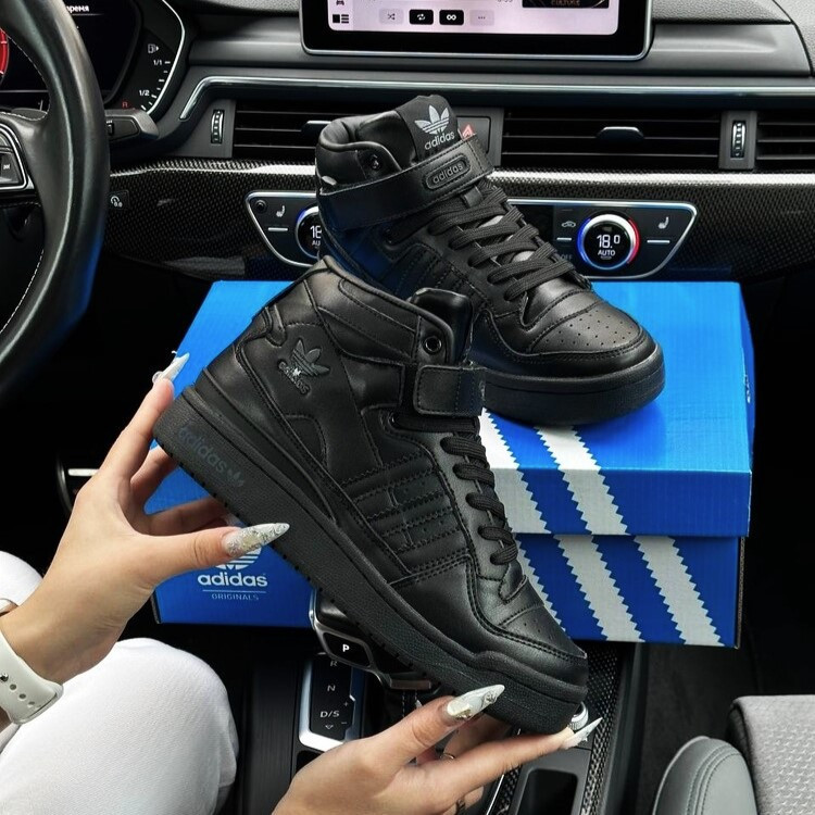 Високі Термо Кросівки Adidas Єврозима Шкіряні Чоловічі Черевики Адідас Чорні (розміри: 41,42,43,44,45,46) Дніпро - фото 9