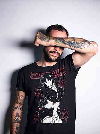 Футболка з аніме принтом Бліч оверсайз (S/M/L) Чорний AnimeJ0210 Дніпро