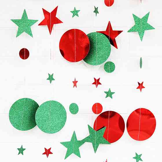 Гірлянда новорічна на нитці 4 м червоно-зелений Київ