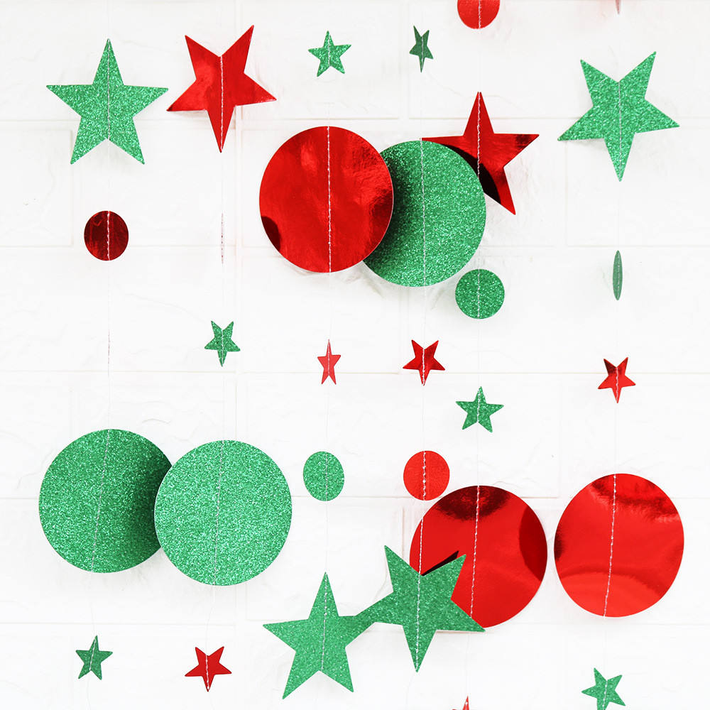 Гірлянда новорічна на нитці 4 м червоно-зелений Київ - фото 1