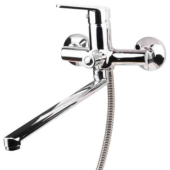 Смеситель s37 Ø35 для ванны излив прямой 350мм дивертор встроенный картриджный AQUATICA (9737220) Киев