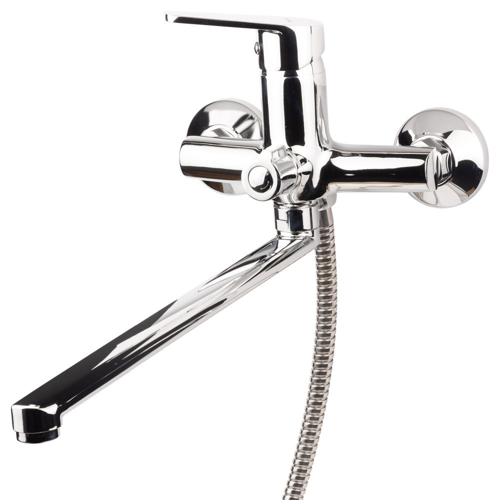 Смеситель s37 Ø35 для ванны излив прямой 350мм дивертор встроенный картриджный AQUATICA (9737220) Киев - изображение 4