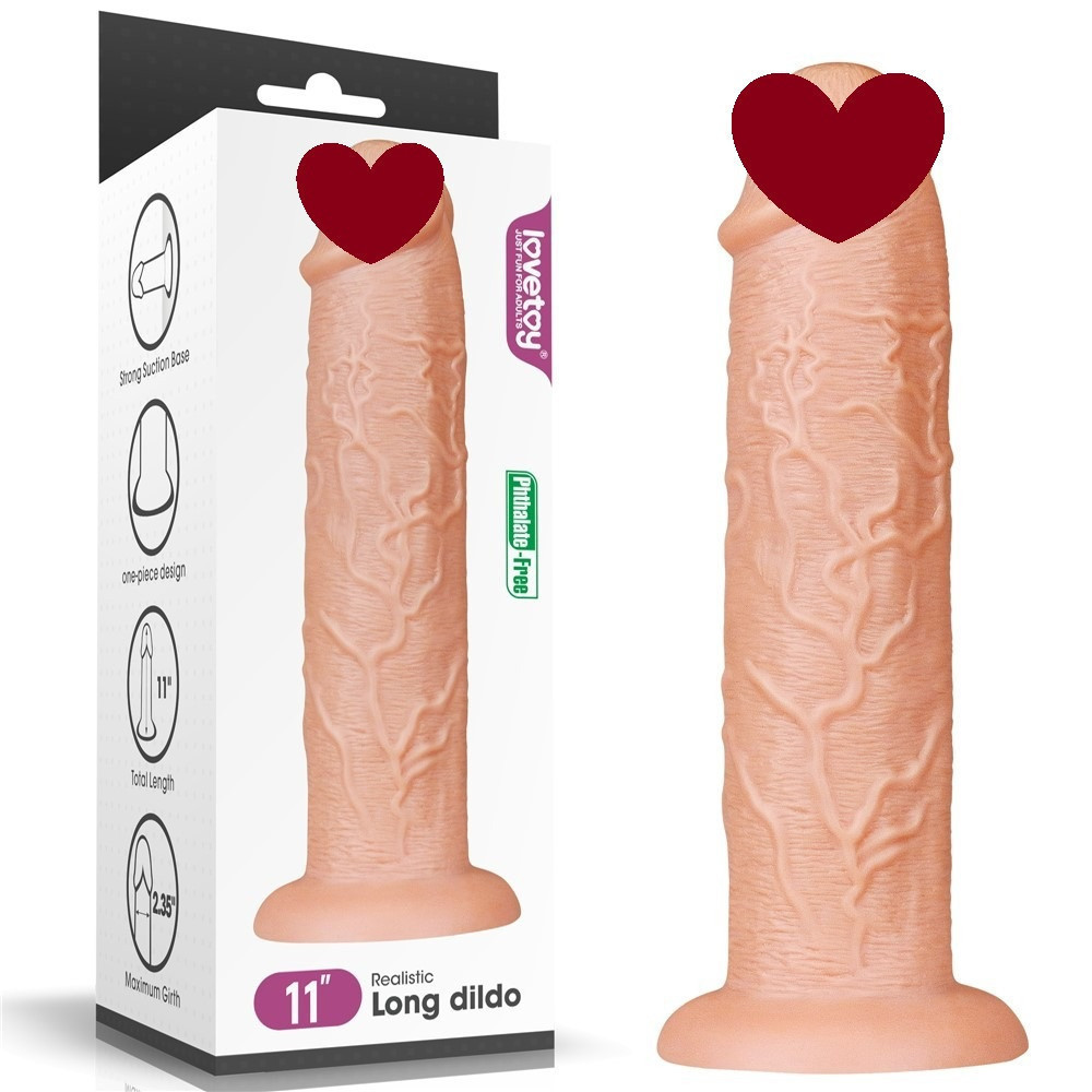Фалоімітатор значного розміру 11'' REALISTIC LONG DILDO Sex Aura Київ - фото 1