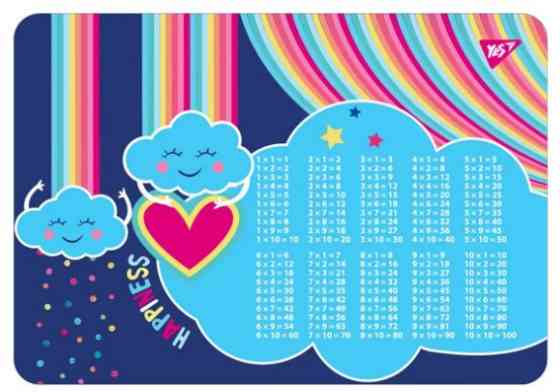 Підкладка настільна "Yes" 491647 "Rainbow" табл.множ., шт Київ