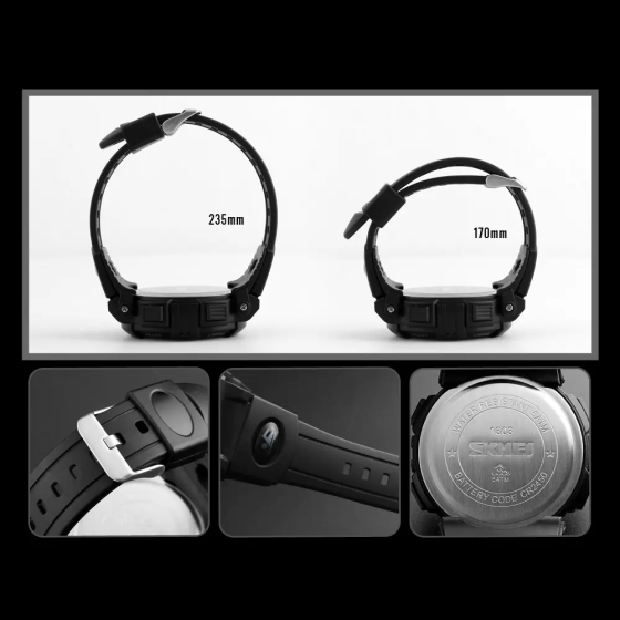 Мужские спортивные наручные часы Skmei 1303 с шагомером Синий Киев