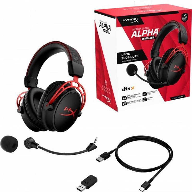 Гарнітура HyperX Cloud Alpha Wireless Black/Red (4P5D4AA) ( Червоний ) Харьков - изображение 7