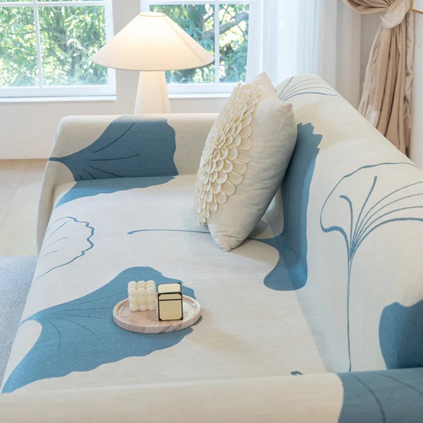 Плед покрывало на диван или кровать,чехол накидка 180х230 см для мягкой мебели синий с белым Каменец-Подольский - изображение 4