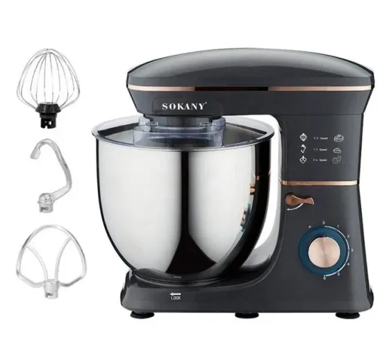 Планетарний міксер SK-05001 2000 Вт, 8 л, 6 швидкостей, віночки та гаки для тіста та крему Одеса