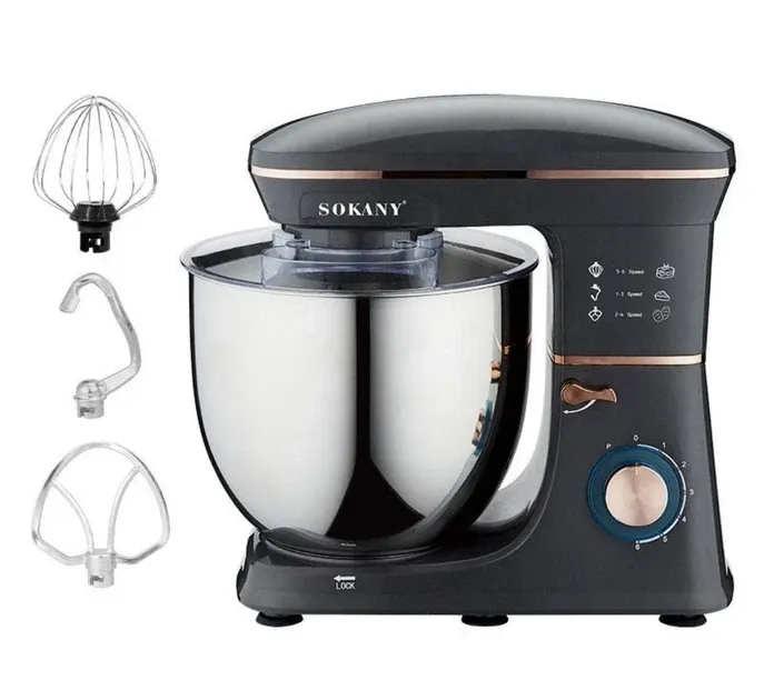 Планетарний міксер SK-05001 2000 Вт, 8 л, 6 швидкостей, віночки та гаки для тіста та крему Одеса - фото 1