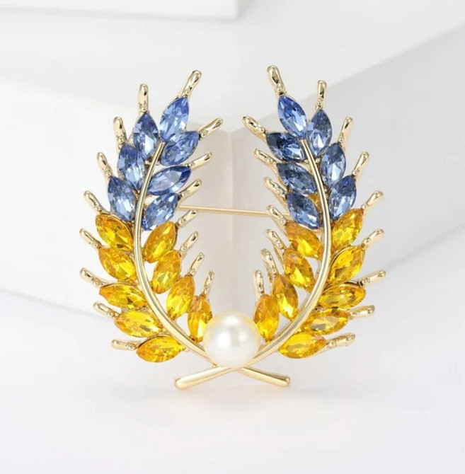 Брошка патріотична жовто-блакитна №2 Сміла - фото 1