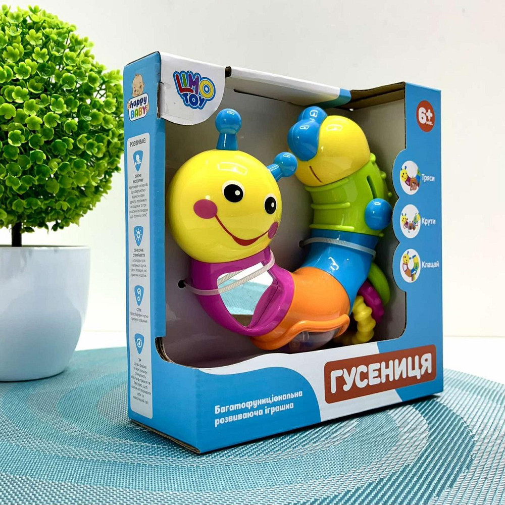 Брязкальце Гусениця-логіка з 6 секцій (9182) Чернігів - фото 1