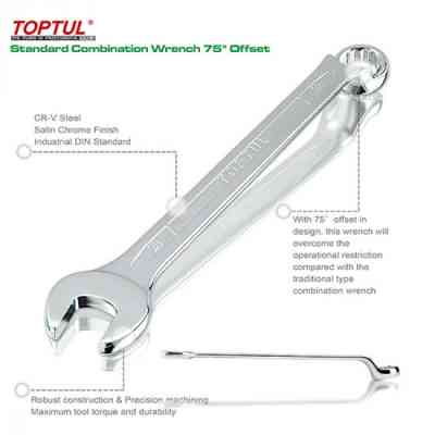 Ключ Toptul гайковий комбінований (кут 75 ) 16мм (AAEN1616) Вінниця