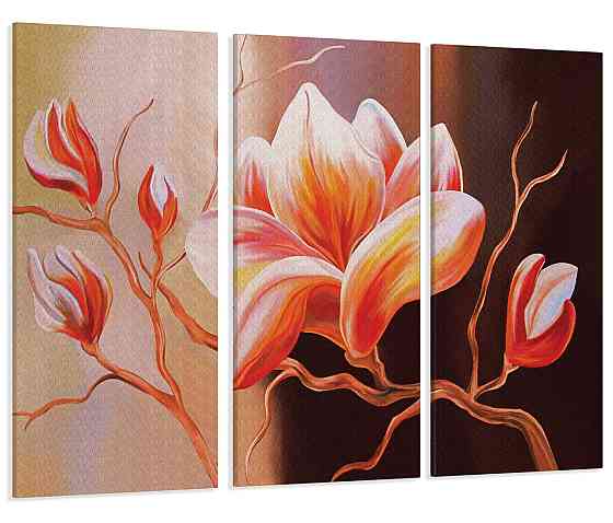 Модульная картина Абстракция Цветы Магнолия Art-157_XXL 70x130 см Киев