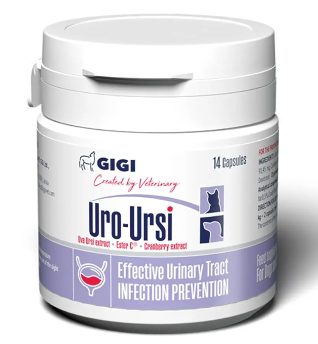 Добавка GIGI УРО-УРСИ лечение мочекаменной болезни собак и кошек 1т/10кг №14 таблеток Винница - изображение 1