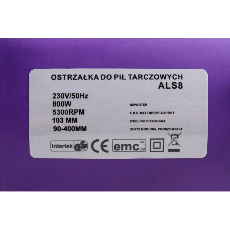 Заточувальний верстат AL-FA ALS8, 800 Вт, диск алмазний 103 мм, Італія Львів - фото 8
