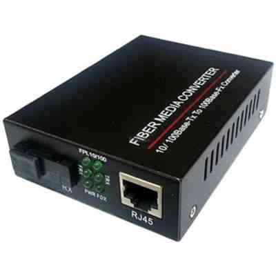 Медіаконвертер 10/100Base-TX to 100Base-F 1310нм, SM, SC/PC, 20 км FoxGate (EC-B-0,1-1SM-1310nm-20-LFP) Вінниця