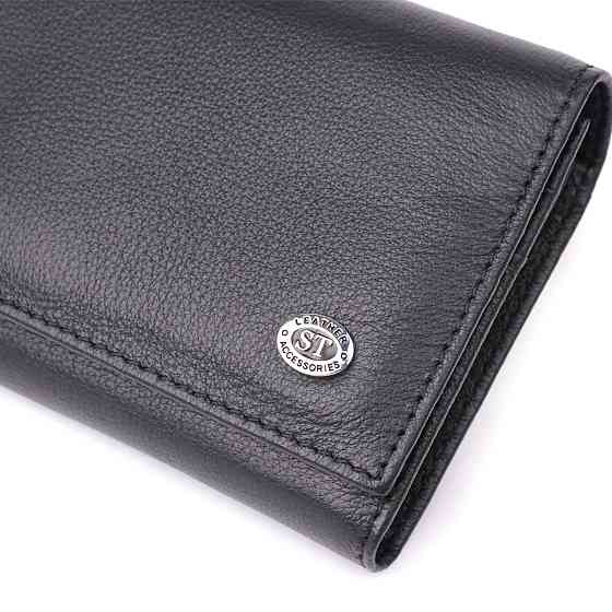 Солидный женский кошелек из натуральной кожи ST Leather 23088 Черный Киев