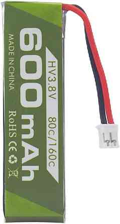 Литиевые батареи аккумуляторы ZIGI 3 шт. 1S 3.8V 80C 600mAh с JST-PH 2.0 штекером для Cineahoop Tinyhawk Mini FPV Racing Drone RC Днепр