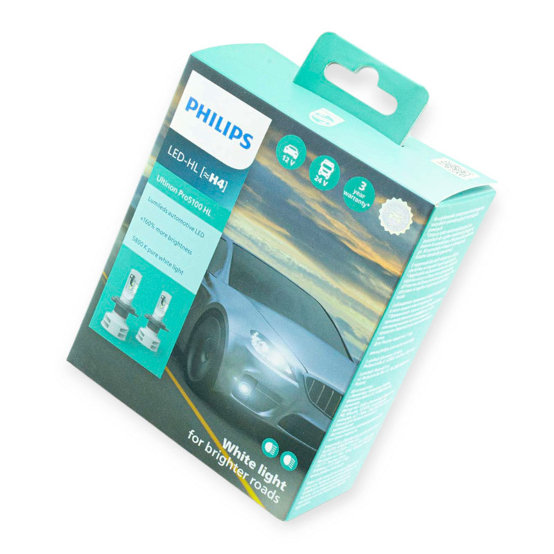 Автолампа H4 12V 6200K Ultion Pro 5100 160%Philips обманка Лід Мукачево - фото 1