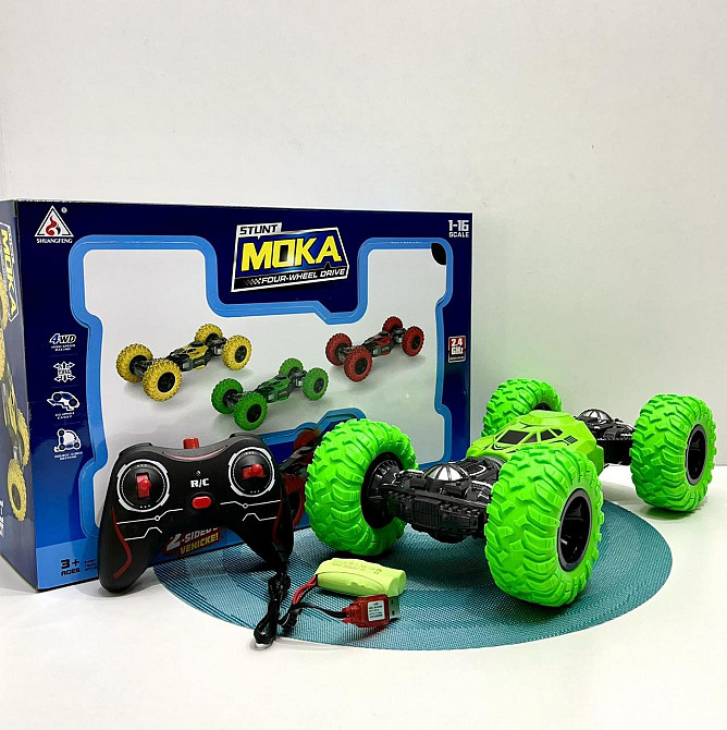 Машина трюкова всюдихід на радіокеруванні трансформер з гнучким корпусом Зелена (8023) Чернігів - фото 2