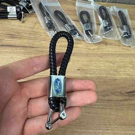 Автомобільний брелок ремінець кіска плетений шкіряний Toyota BMW Lexus Mazda Nissan Chevrolet Ford ( 28554 ) Харків