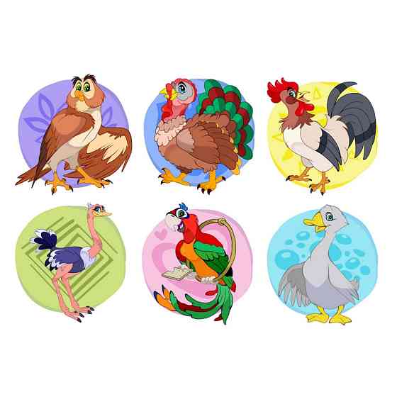 Розвиваючі кубики "Птахи" мал. ТехноК 1875TXK Вінниця