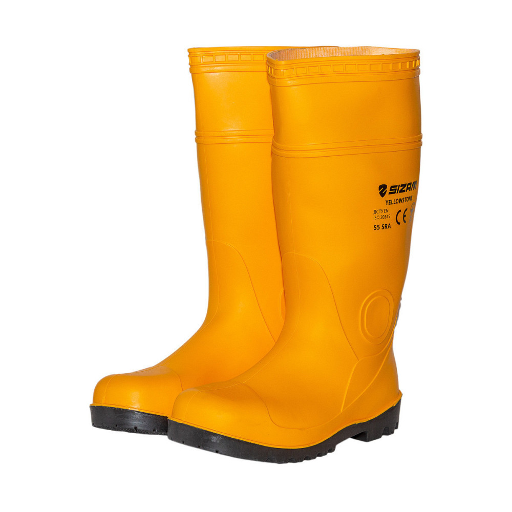 Сапоги защитные рабочие из ПВХ Sizam Baltimore Yellow 36 Ровно - изображение 8