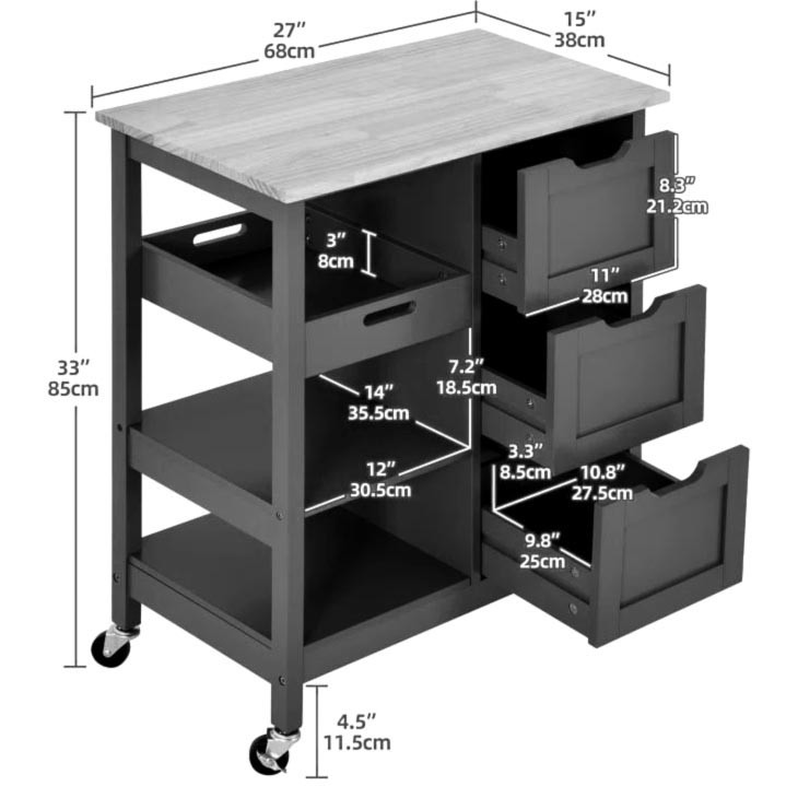 Стіл-візок "Нокрос" маренго-каррі Миколаїв - фото 2