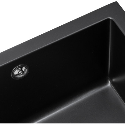 Мойка кухонная GRANADO Under top XL black shine (gr3701) Винница - изображение 4
