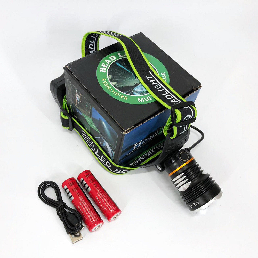 Фонарь на голову для бега PLD-A12-TG 2x18650, Мощный тактический фонарь светодиодный PY-43 Львов - изображение 2