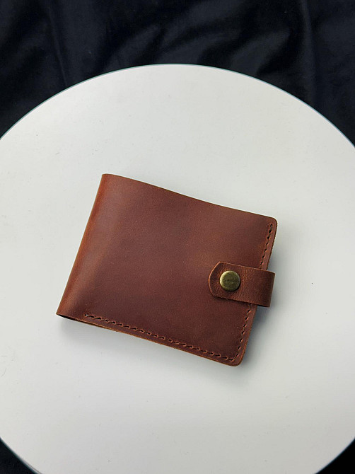 Класичний гаманець із натуральної шкіри SD004 (Світло-коричневий) Суми - фото 3