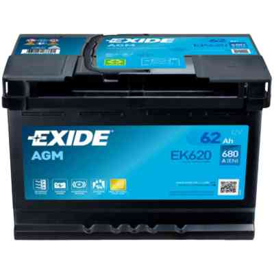 Аккумулятор автомобильный EXIDE START-STOP AGM 62Ah Ев (-/+) (EK620) Винница