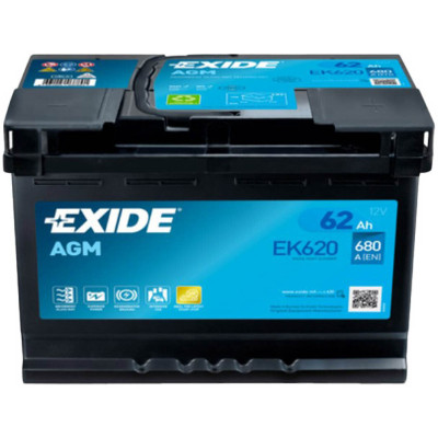 Аккумулятор автомобильный EXIDE START-STOP AGM 62Ah Ев (-/+) (EK620) Винница - изображение 1