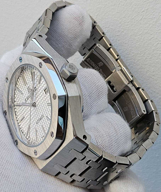 Швейцарський годинник Audemars Piguet Royal Oak Silver White. Харків - фото 5