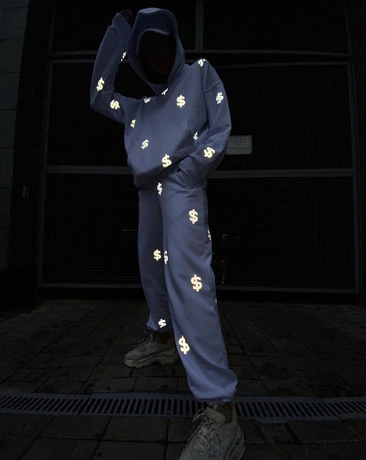 Костюм унісекс із світловідбиваючими доларами | Худі + джогери L Чернівці - фото 1