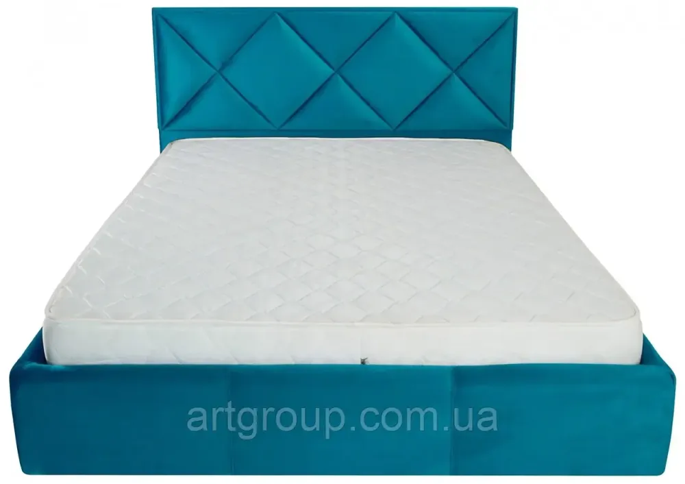 Ліжко Двоспальне Leeds Standart 160 х 190 см Missoni 016 Блакитний Дніпро - фото 12
