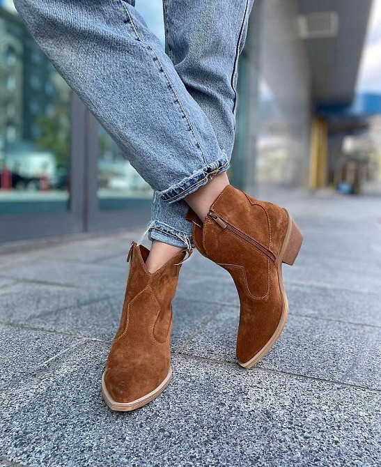 Edan Instruments Черевики жіночі EDAN 1K руді (весна-осінь, замша натуральна) (5649) 37 Коломия - фото 1