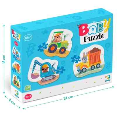 Пазл DoDo 3 в 1 Транспорт (300392) Винница