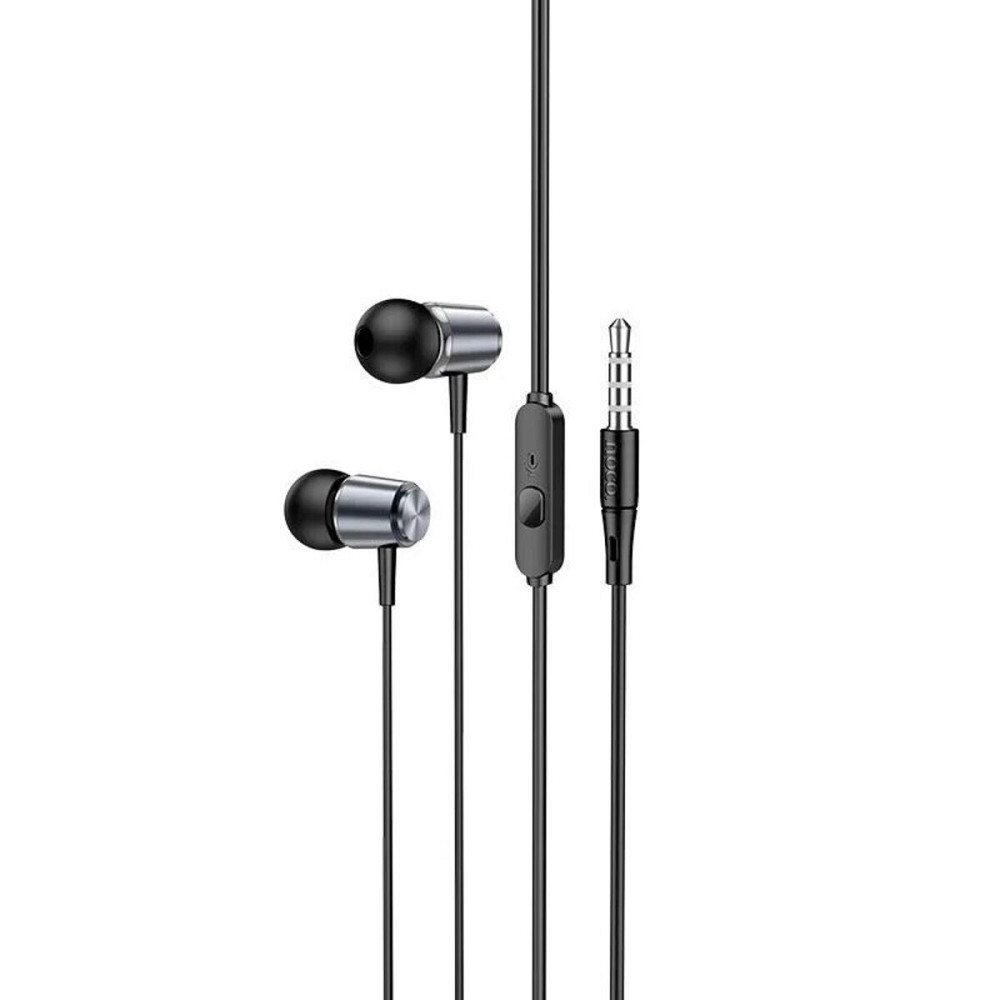 Навушники HOCO M108 Spring metal universal earphones with mic Metal Gray Киев - изображение 1