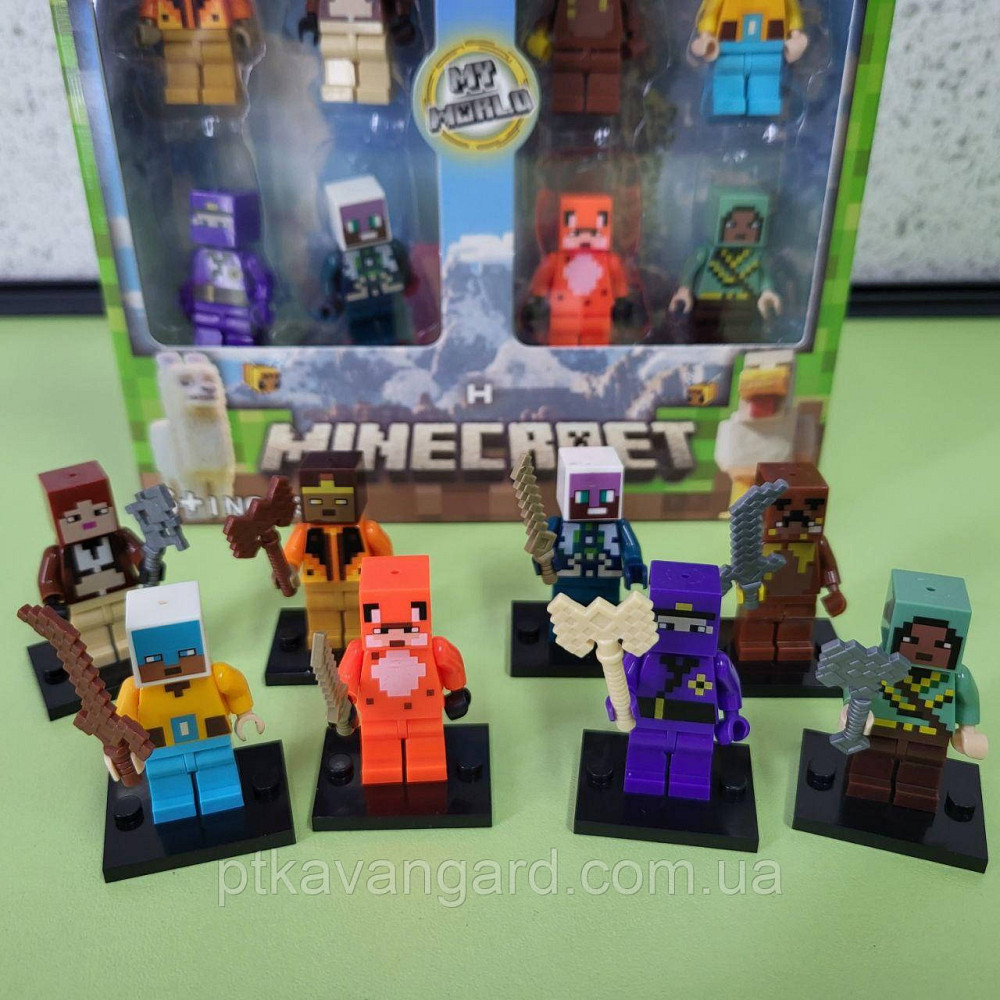 Набір фігурок Майнкрафт 8 героїв + зброя 2911-3 Хмельницький - фото 2