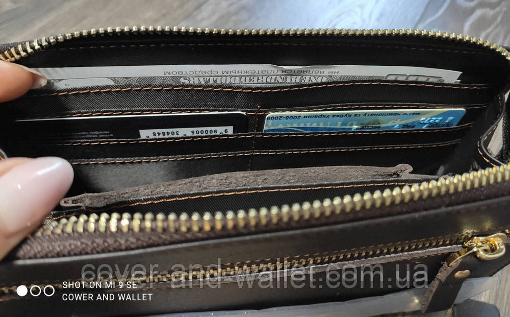 Солидный мужской клатч из натуральной кожи на молнии Marco Coverna MC 8739-3 Black Киев - изображение 4