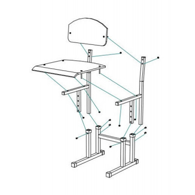 Парта зі стільцем Сектор Ніжність трансформер (Ніжність) Вінниця - фото 10