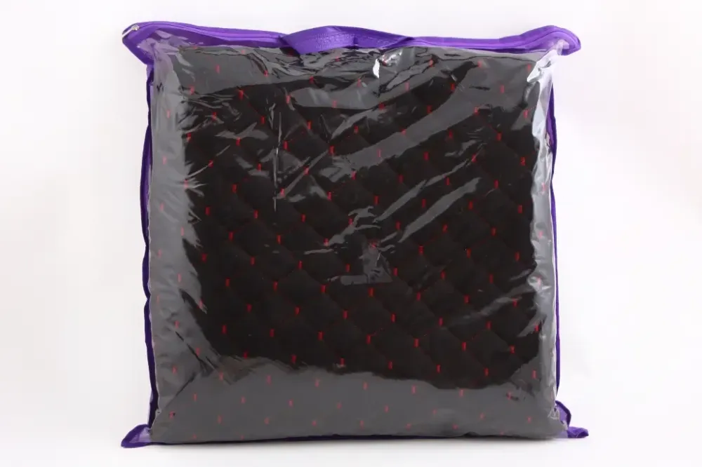 Накидка на сидушку алькантара передня Люкс чорний/червоний нитка (2 шт.) Вінниця - фото 2