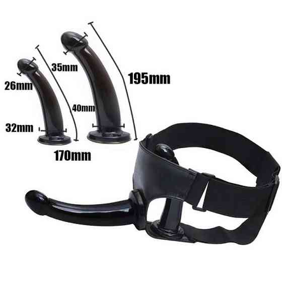 Двусторонний женский страпон 19,5*4/17*3,2 см Вінниця