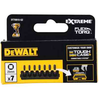 Набор бит DeWALT в касете для Tough Case, FlexTorq, L 25 мм, SQ1-2 шт, SQ2-3 шт, SQ3-2 шт (DT70815) Винница