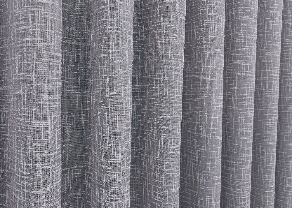 Тюль VR-Textil 1979т Лен однотонный Серый 400х270 см 42-1038) Киев - изображение 6