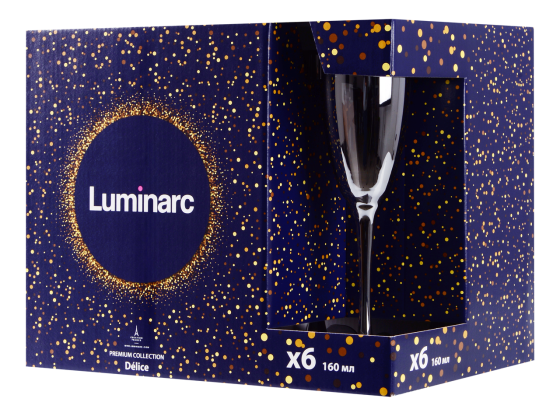 Набор бокалов Luminarc Delice Graphite, 6х160 мл (6995351) Киев