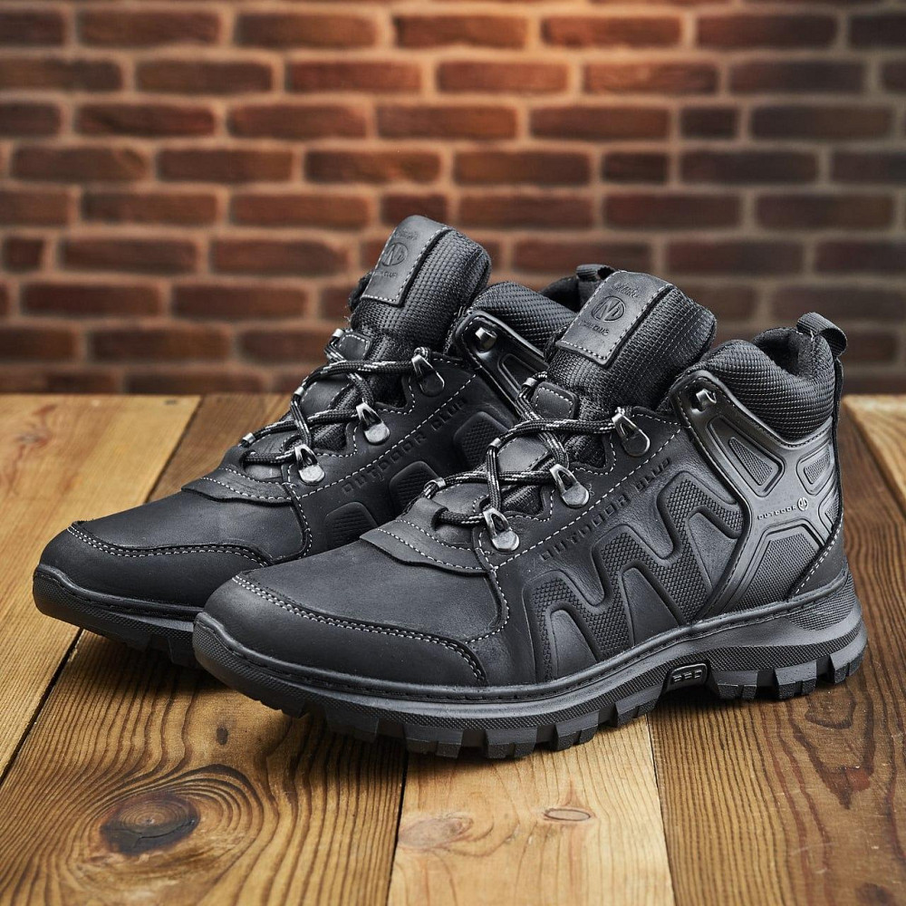 Чоловічі теплі зимові стильні черевики з натуральної шкіри та хутра артикул 115/1 Харків - фото 5