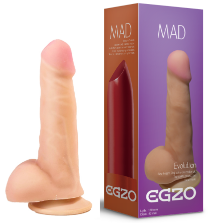 Фалоімітатор EGZO Ciberskin DS006 (17 см х 4,2 см) Sex Aura Київ